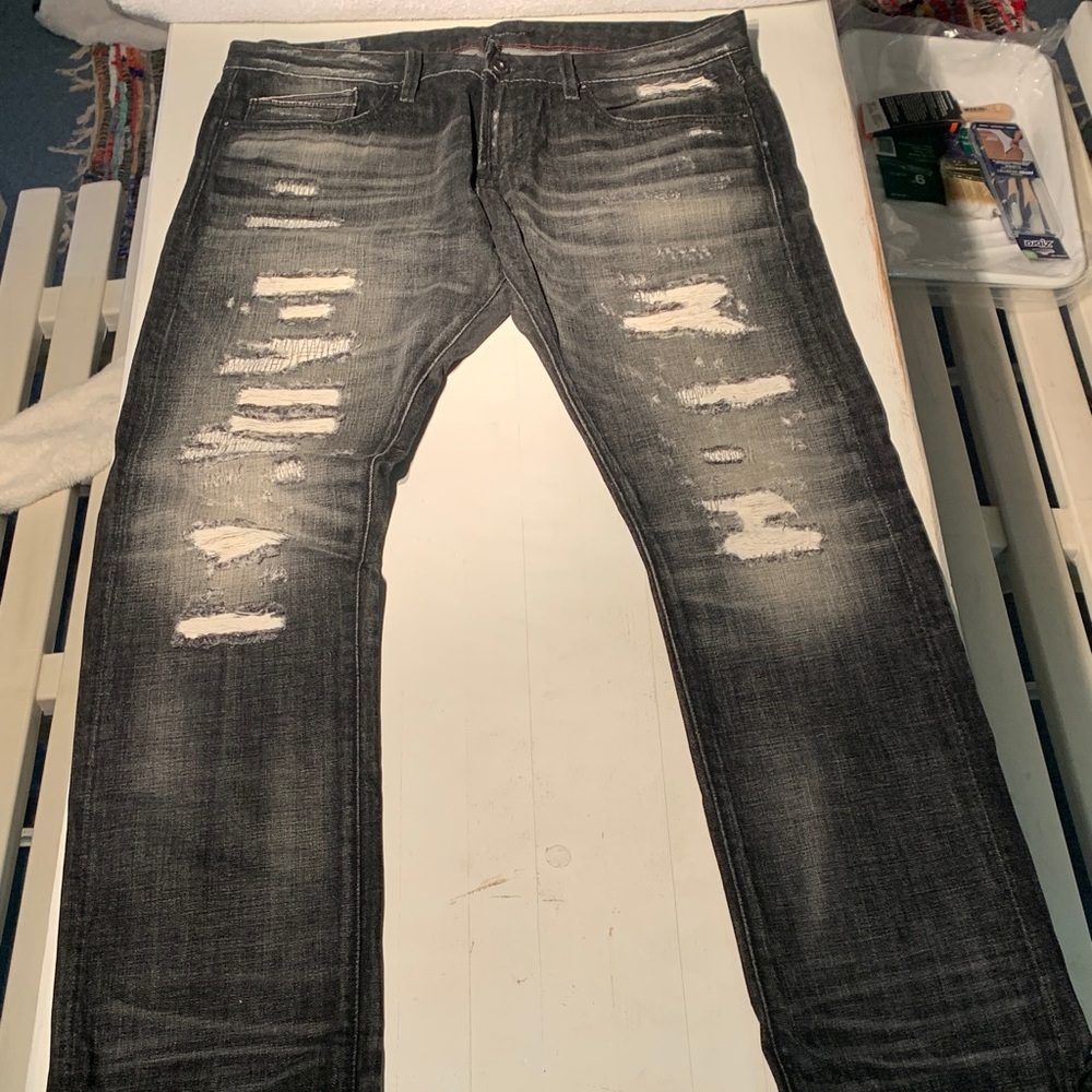 Cult of Individuality Charcoal Distressed Skinny Jeans